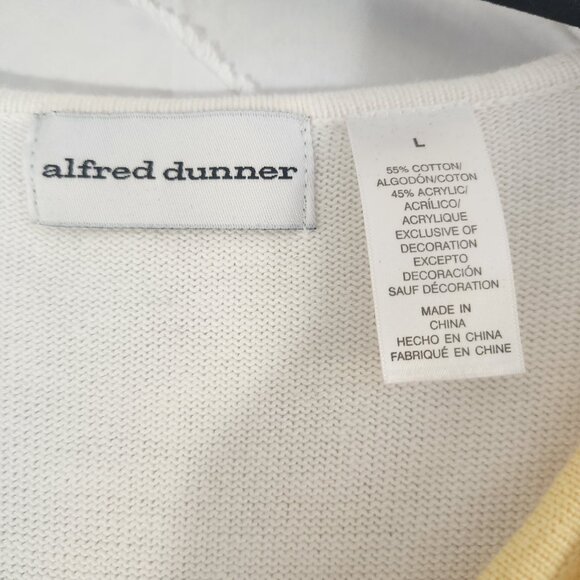 Vintage Alfred Dunner L Floral Embroidered Sweater Shirt - Picture 4 of 7